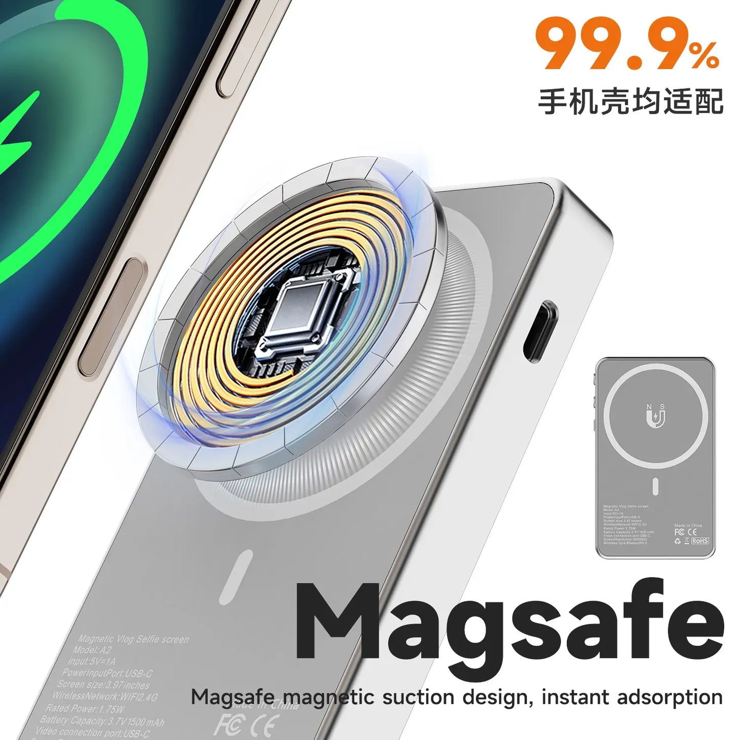 VIORNEL Pantalla Selfie Magnética para Smartphone